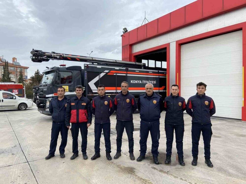 168 kişiyi kurtaran Konya itfaiye ekiplerinin bir kısmı döndü