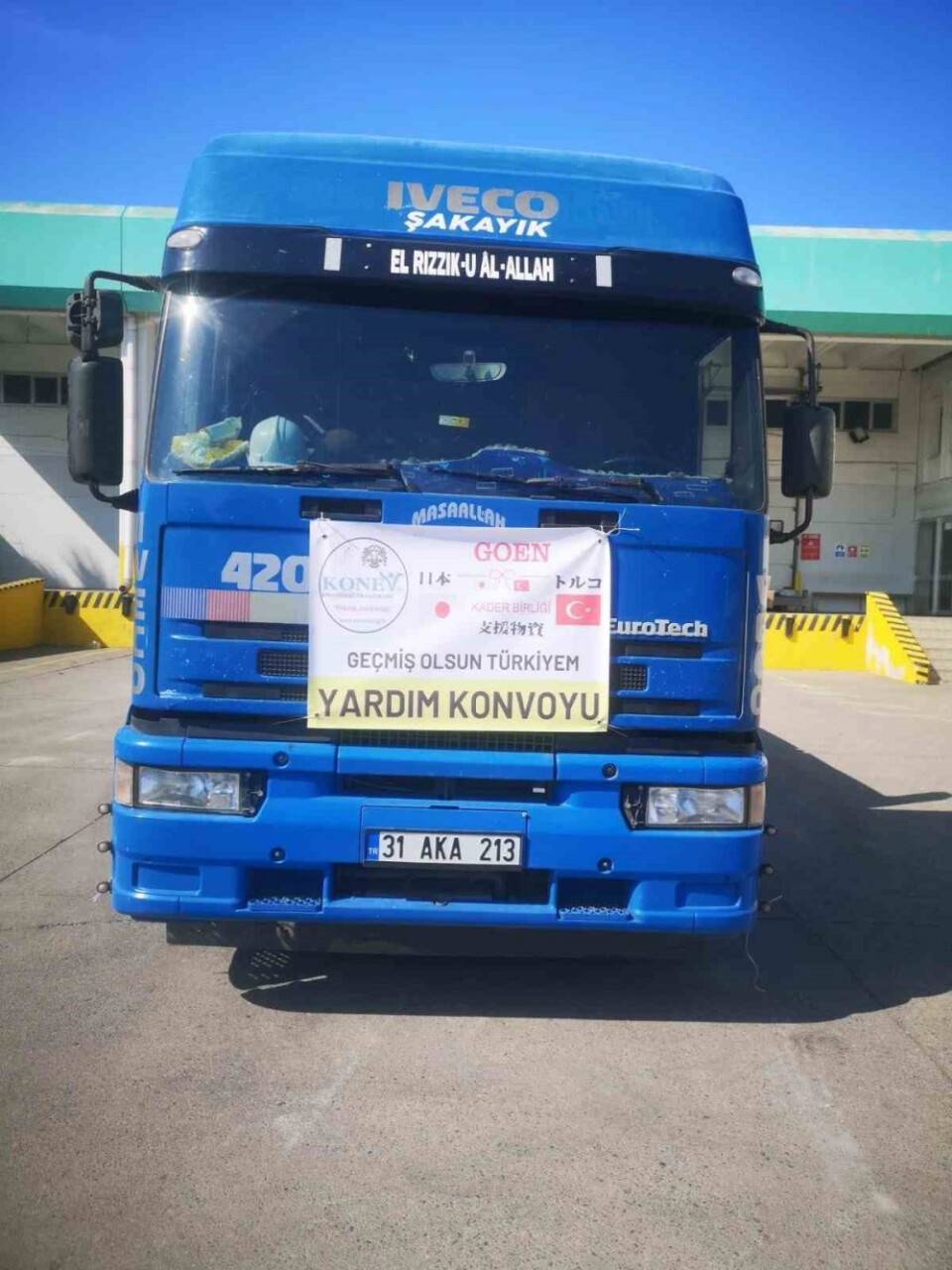 KONEV öncülüğüyle Japonya’dan gönderilen yardımlar Hatay’a ulaştı