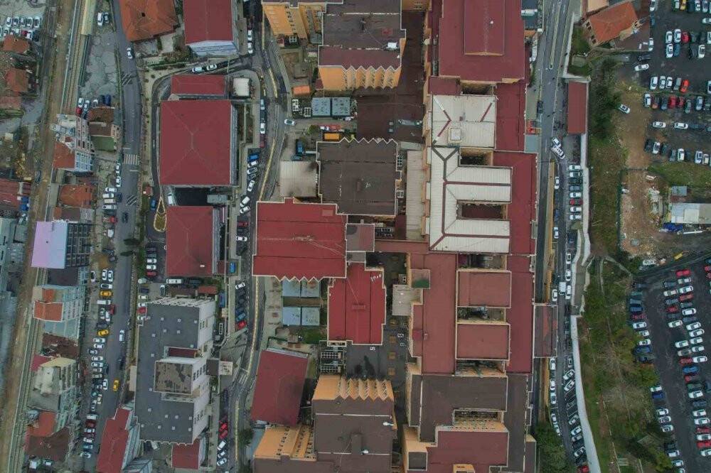 Büyük kısmı kapatılmıştı, havadan görüntülendi