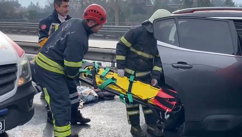 TEM Otoyolu geçişinde zincirleme kaza