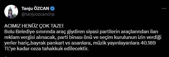 Tanju Özcan, araç giydirmelerinden vergi alacak