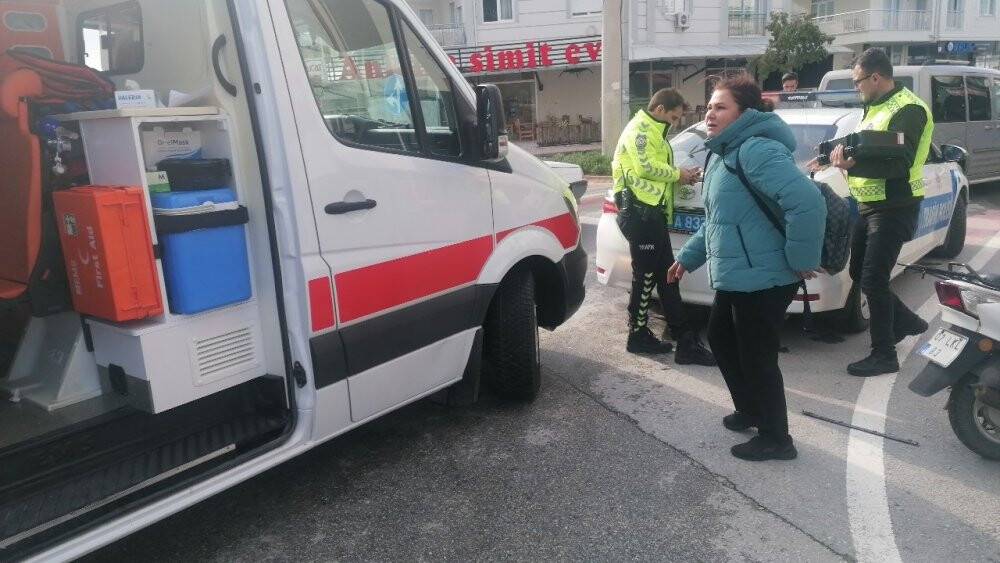 Kask sayesinde kazayı ucuz atlattı