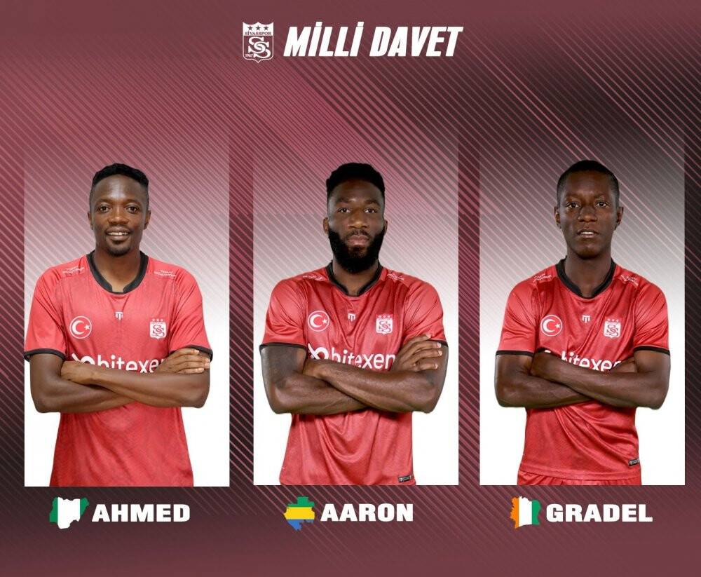 Sivasspor’da üç futbolcuya milli davet