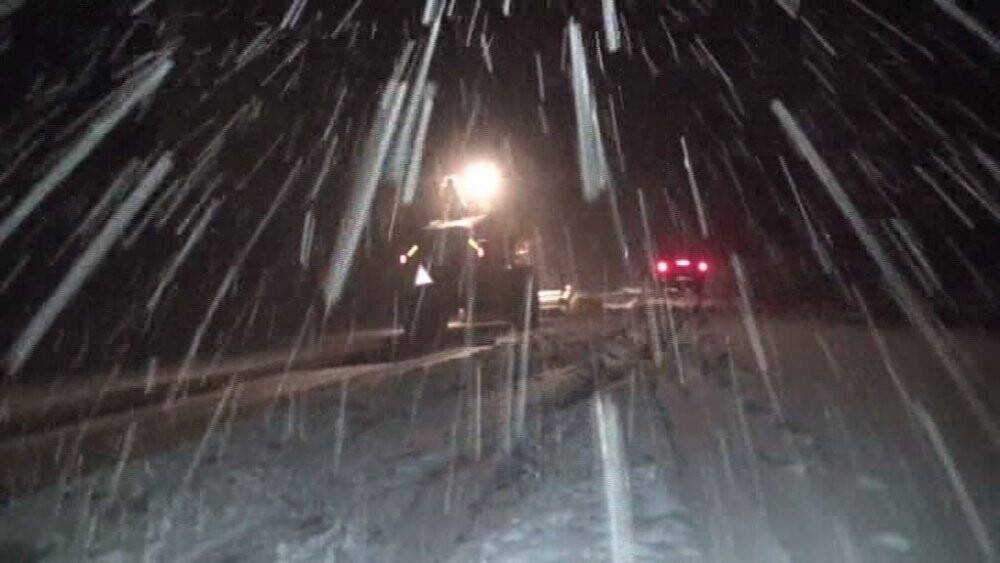 Alacabel'de kar yağışı