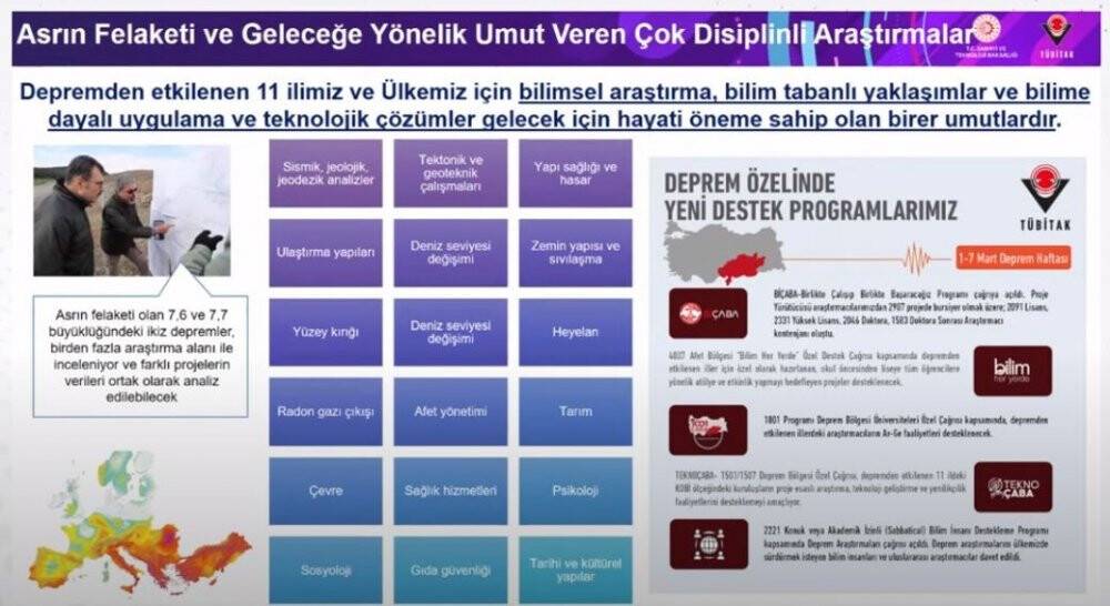 "Türkiye’nin deprem gerçeğini çok boyutlu olarak ele almayı sürdüreceğiz”