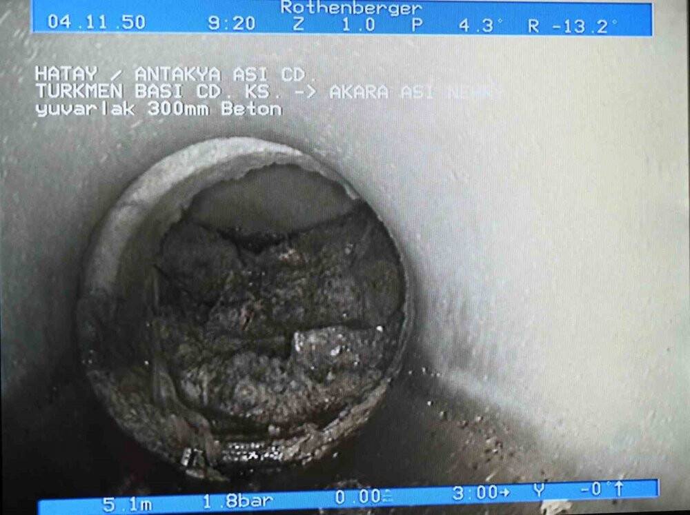 KOSKİ'den Hatay’da kanal arızaları robotik çözüm