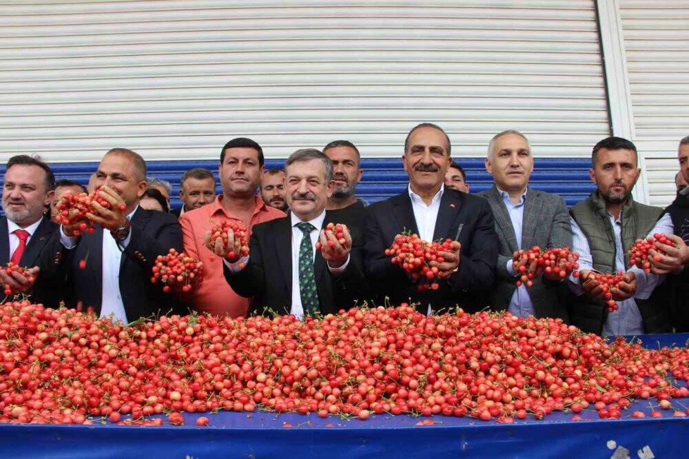 Sezonun ilk kirazı açık arttırmayla 800 TL’den satıldı