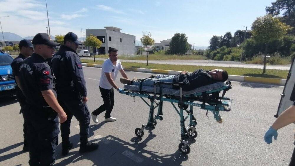 Baygın şahsın yardımına jandarma koştu