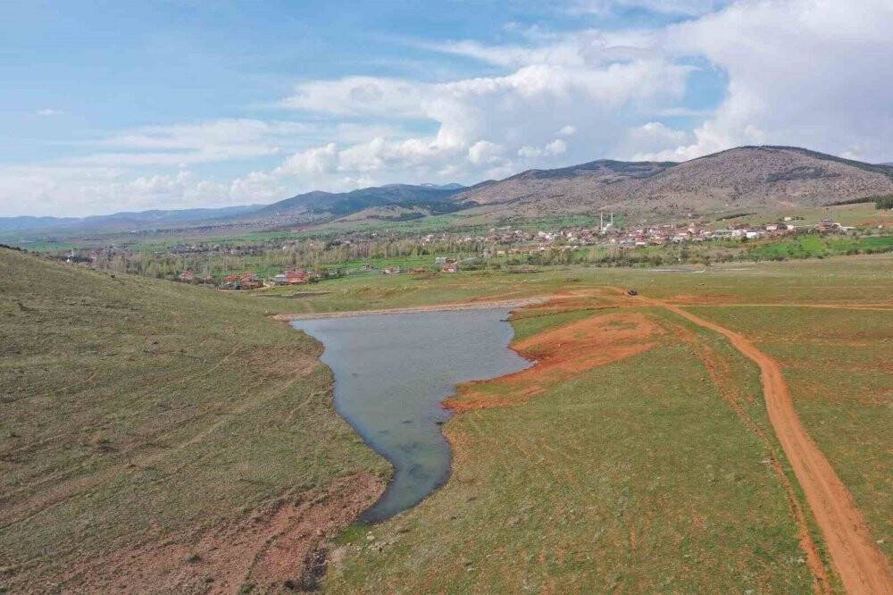 Hüyük’te HİS göleti yağışlarla suyla doldu