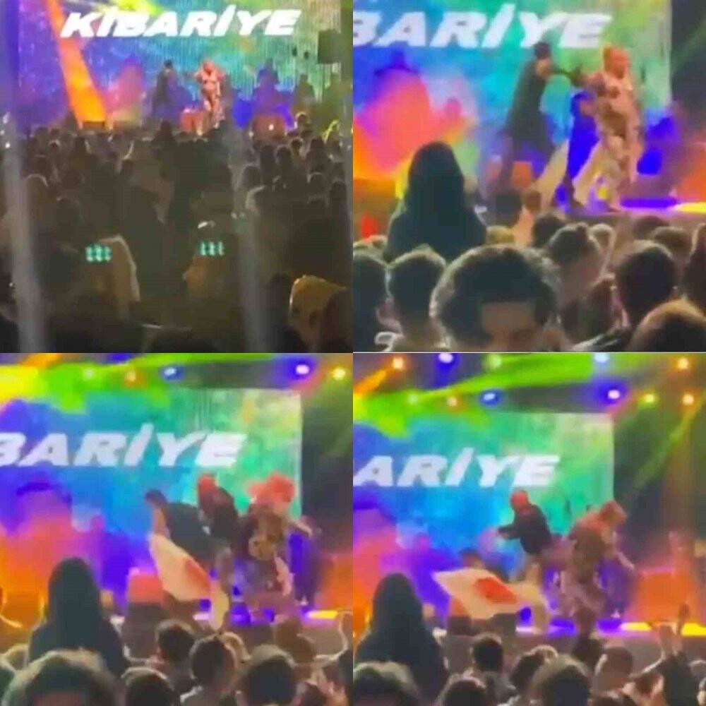 Ünlü sanatçı  sahneden düştü, hastanelik oldu!