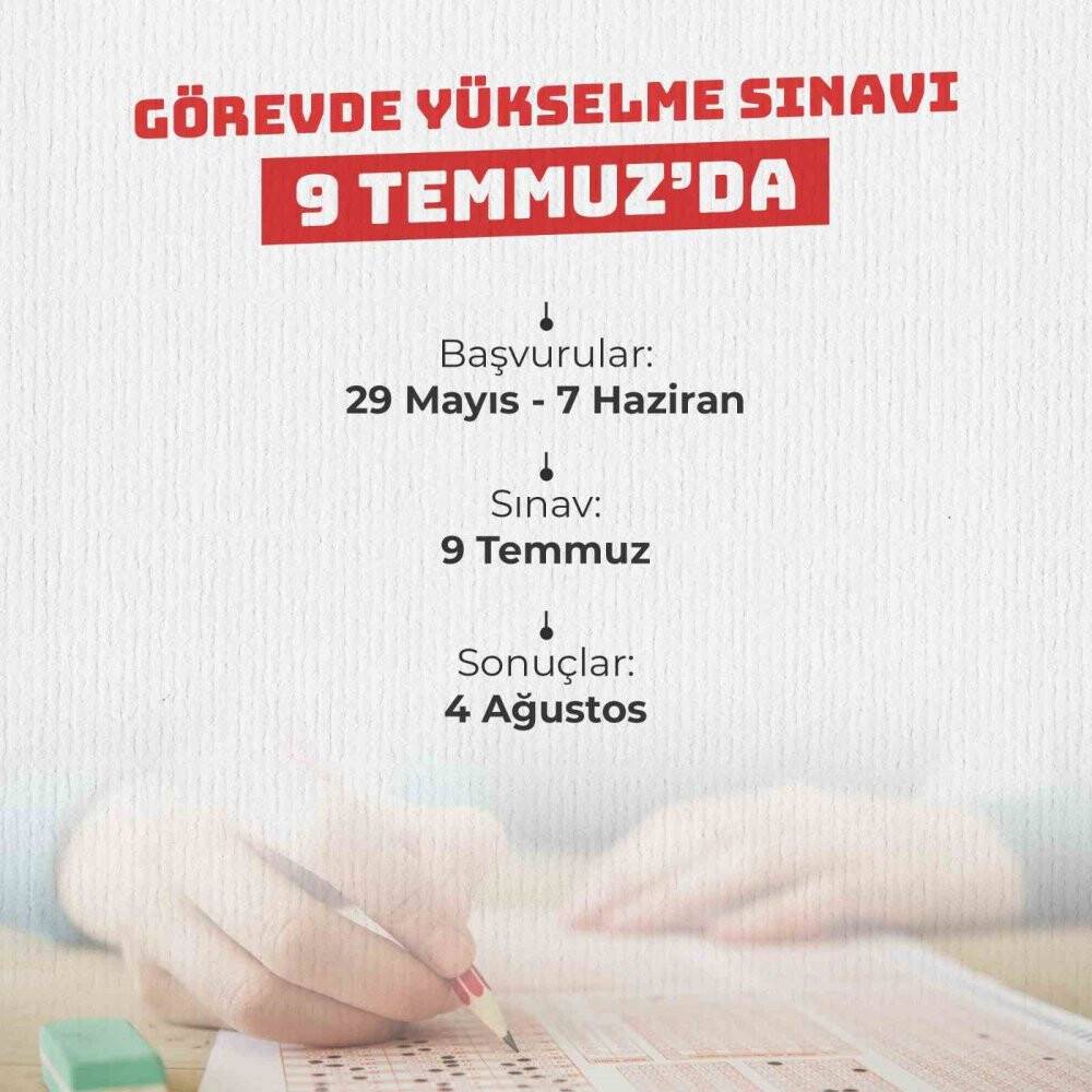 MEB’de görevde yükselme sınavı, 9 Temmuz’da yapılacak