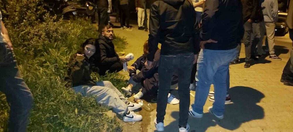 Kontrolden çıkan otomobil beton duvara çarptı: 4 yaralı