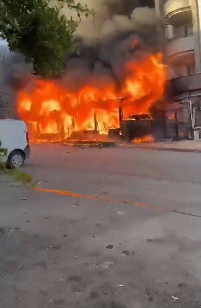 Gaziantep’te kafeteryada yangın paniği