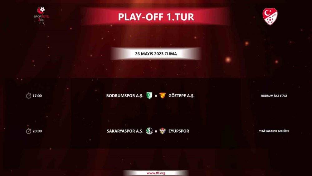 Spor Toto 1. Lig’de play-off programı belli oldu