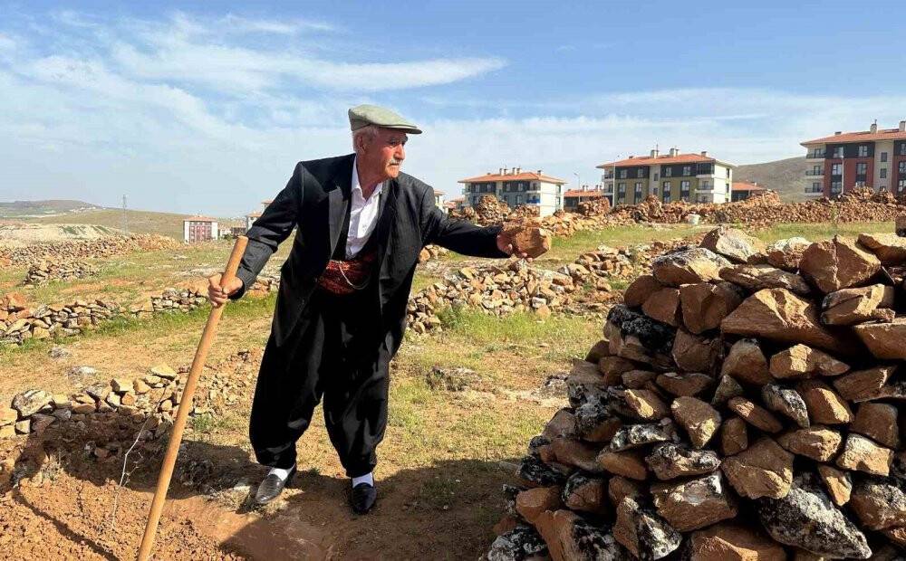 77’lik İsmail dede, dağlık araziyi ağaçlarla kapladı