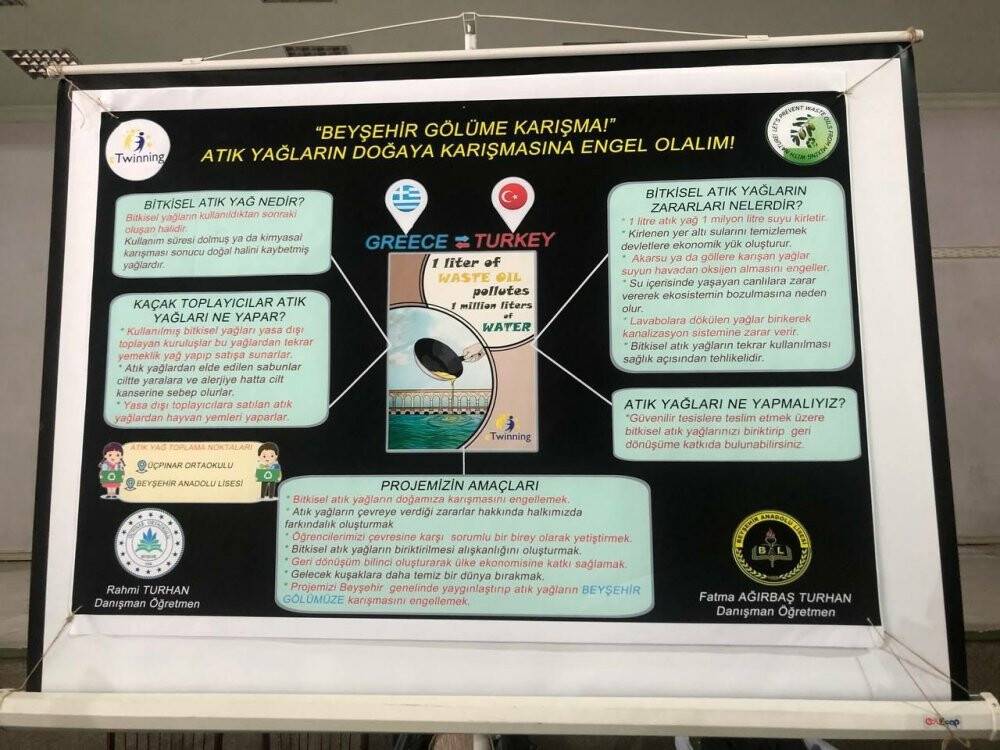Atık yağların çevreyi kirletmemesi için proje hazırladılar