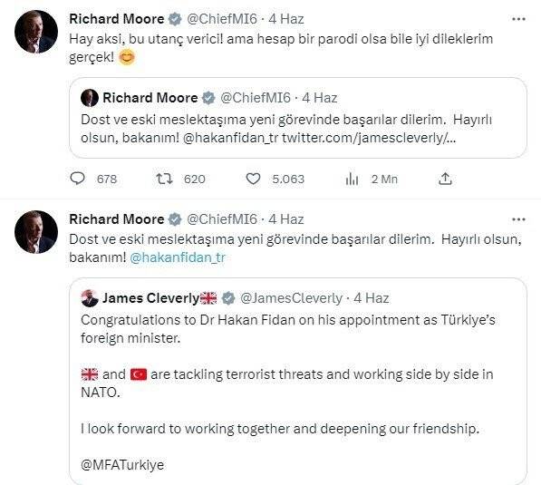 Fidan'dan görevi devralan İbrahim Kalın'a ilk tebrik MI6'DAN