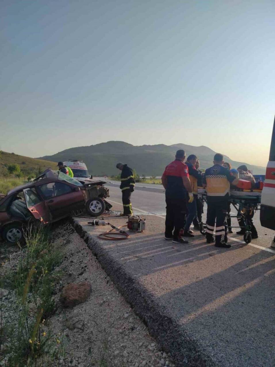 Burdur’da trafik kazası: 2’si ağır 3 yaralı