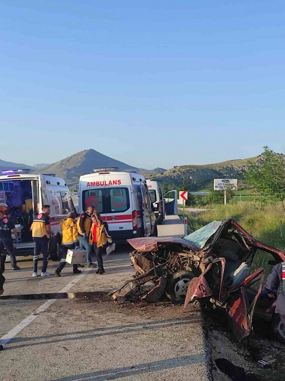 Burdur’da trafik kazası: 2’si ağır 3 yaralı