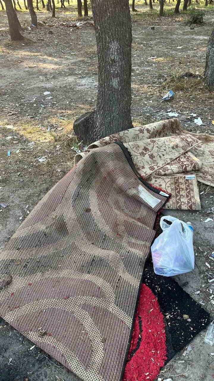 Ormanlık alan çöplüğe döndü!