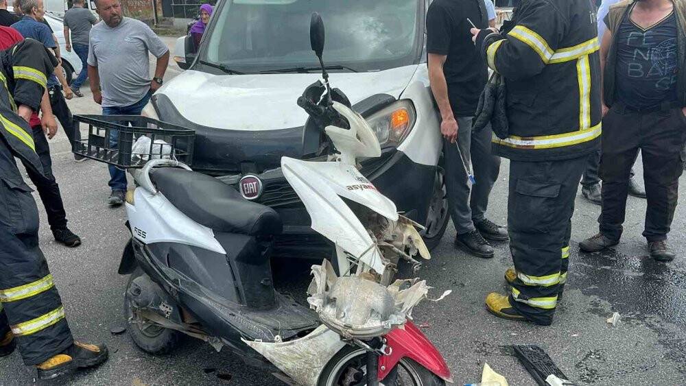 Elektrikli bisikleti ile ters şeride girince ölümden döndü