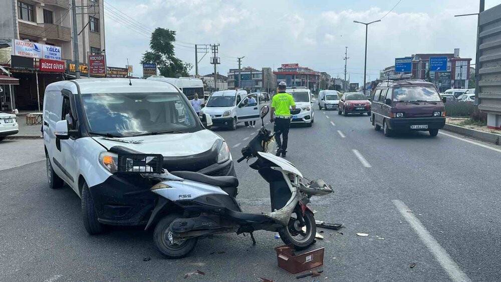 Elektrikli bisikleti ile ters şeride girince ölümden döndü