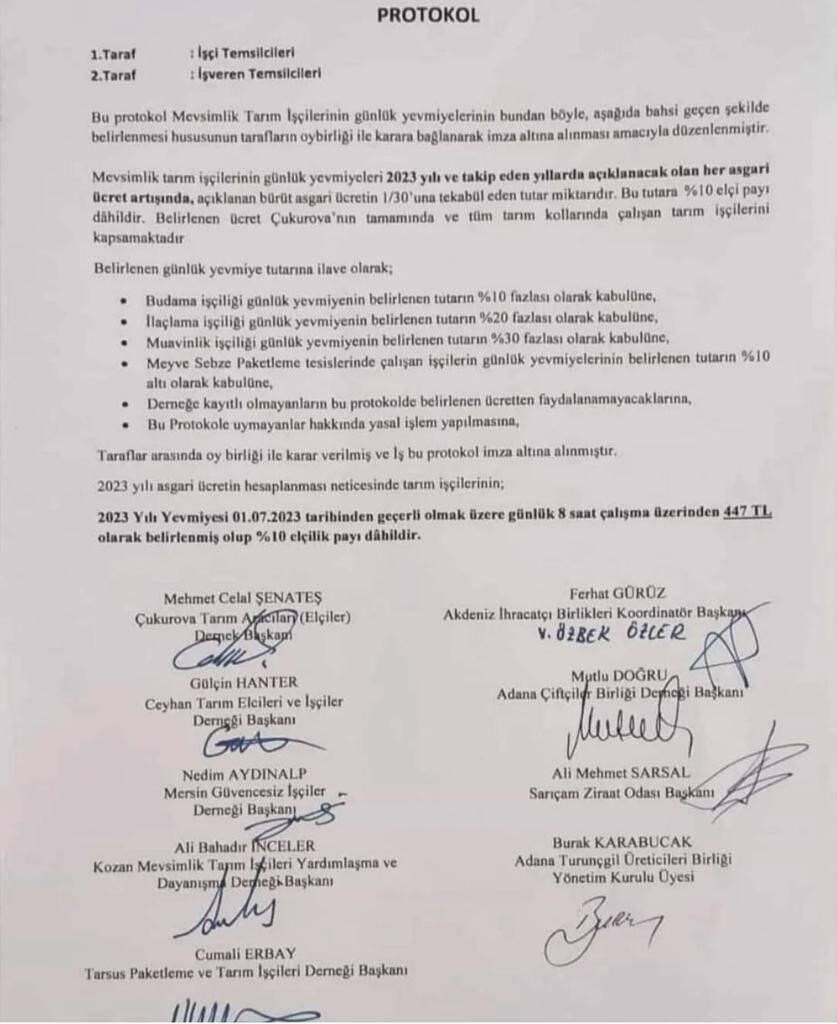 Narenciye işçi fiyatları 447 TL olarak belirlendi