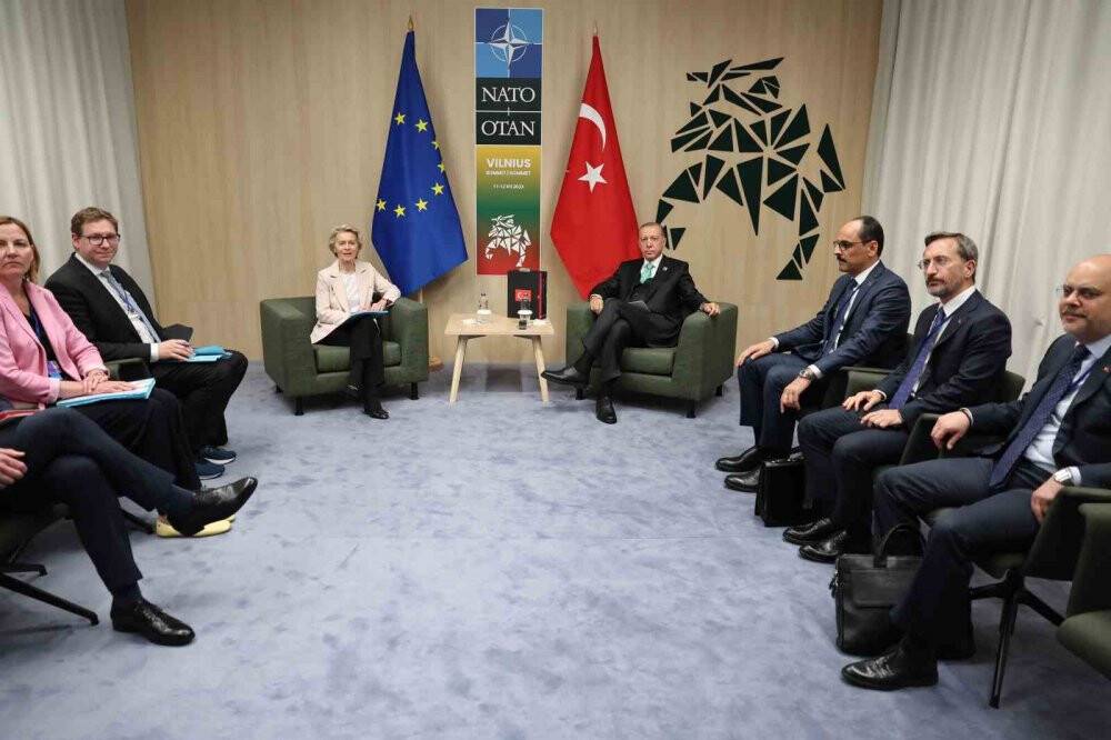 Cumhurbaşkanı Erdoğan, AB Komisyonu Başkanı Leyen’i kabul etti