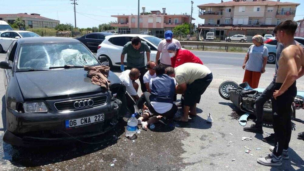 Kask takmadı ölümden döndü