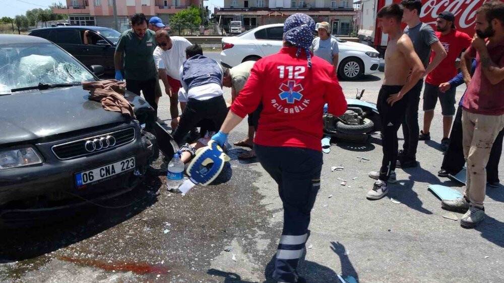 Kask takmadı ölümden döndü