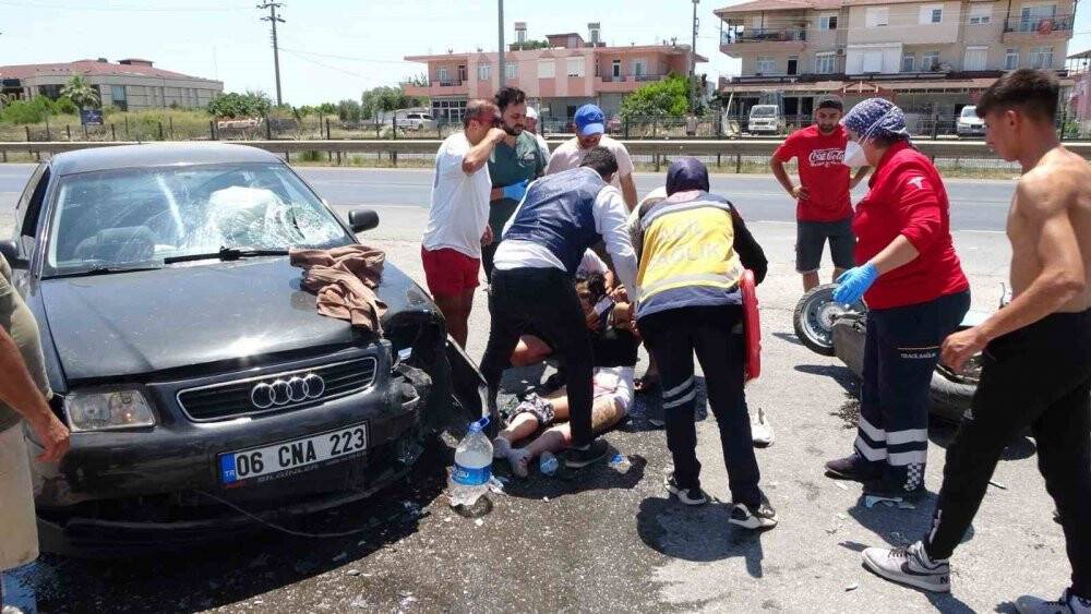 Kask takmadı ölümden döndü
