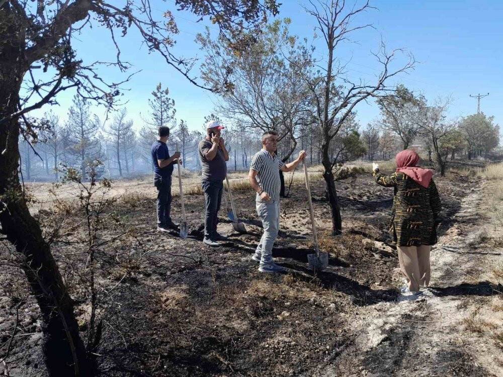 Konya’da ormanlık alanda yangın çıktı
