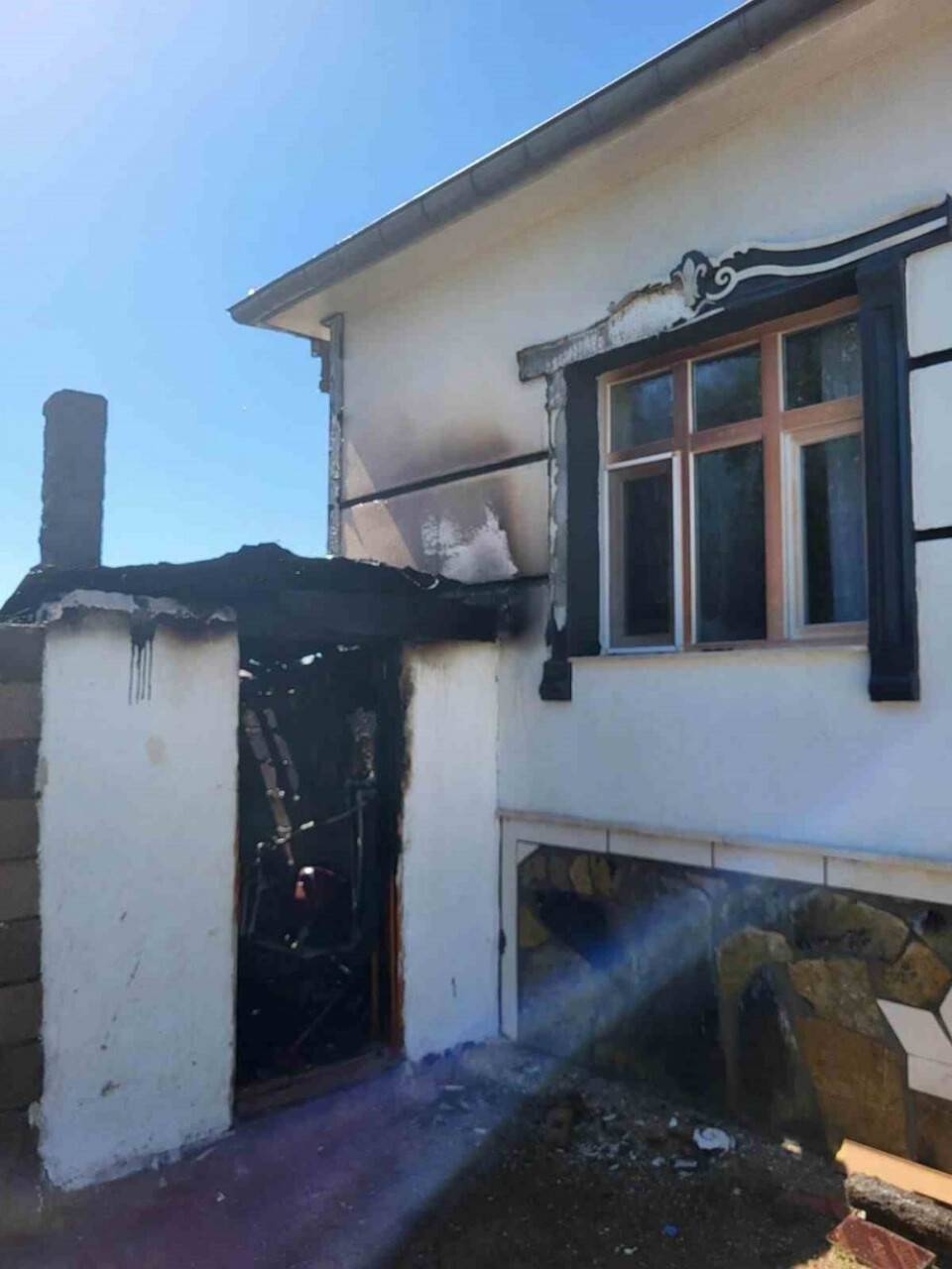 Konya'da patlayan kalorifer kazanı yangın çıkardı