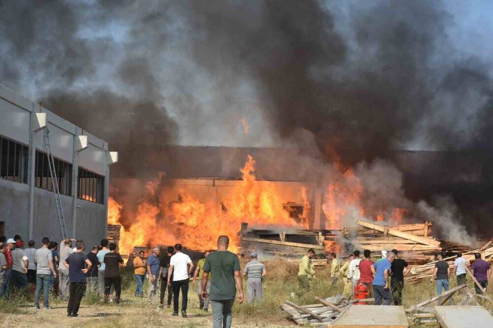 Alevlere teslim olan fabrika küle döndü