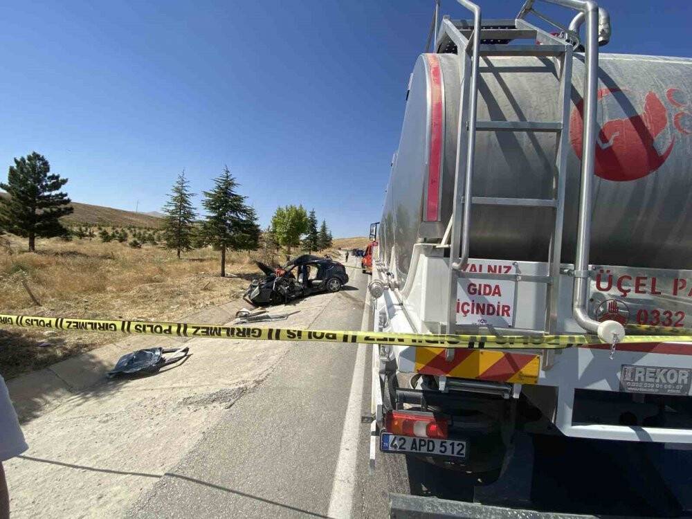 Konya'da cenaze dönüş yolunda kaza: 1 ölü, 3 yaralı