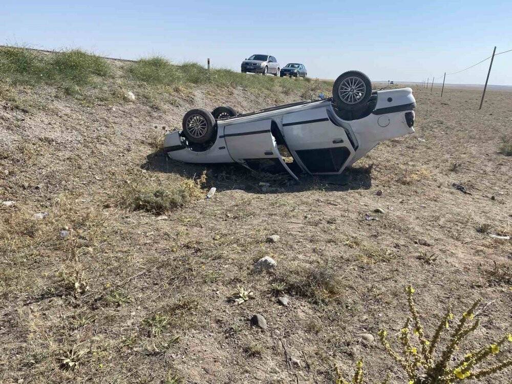 Konya Kulu'da otomobil takla attı, 4 kişi yaralandı