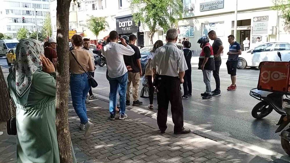 Kadın kurye ölümden döndü