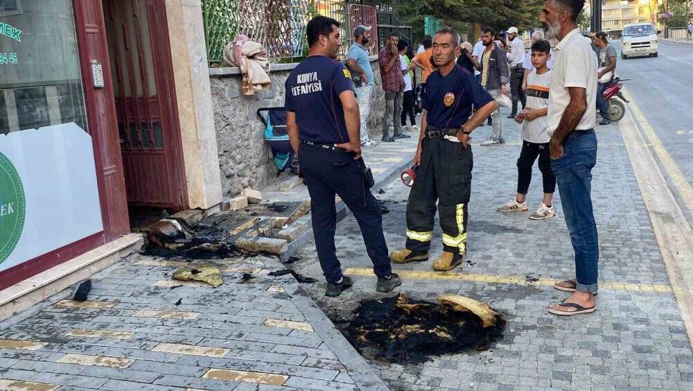 Kulu'da bir evde çıkan yangında 3 kişi yaralandı