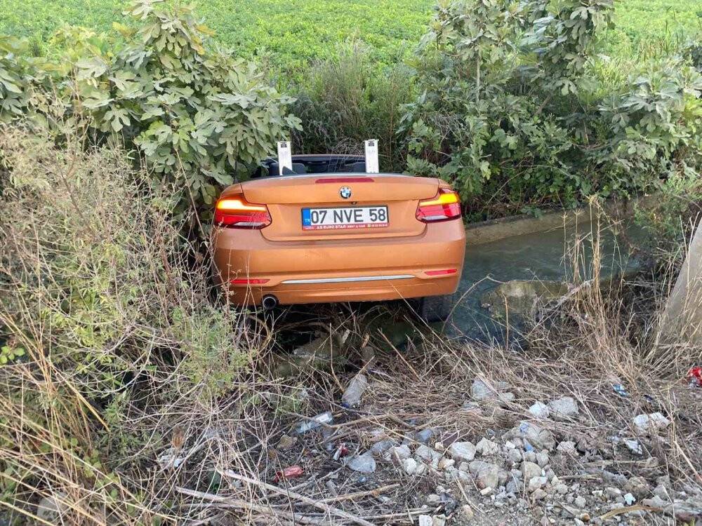 Spor arabası sulama kanalına düşen Ukraynalı kadın şok geçirdi