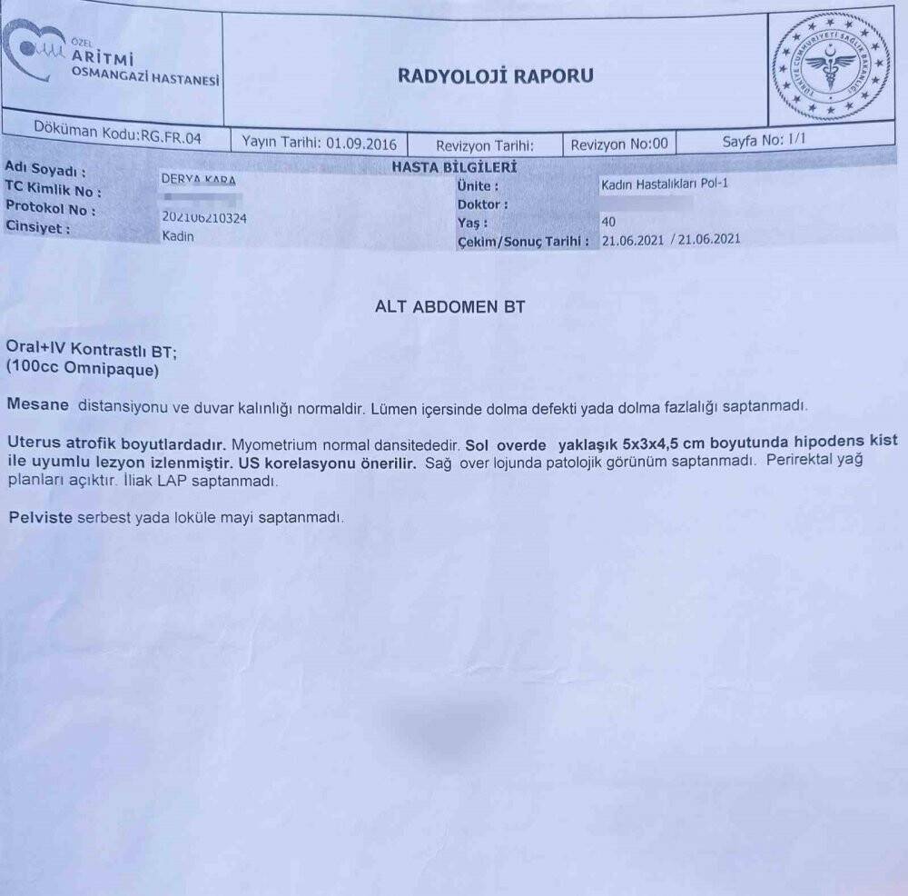 Yanlış teşhisin sonucu ağır oldu!