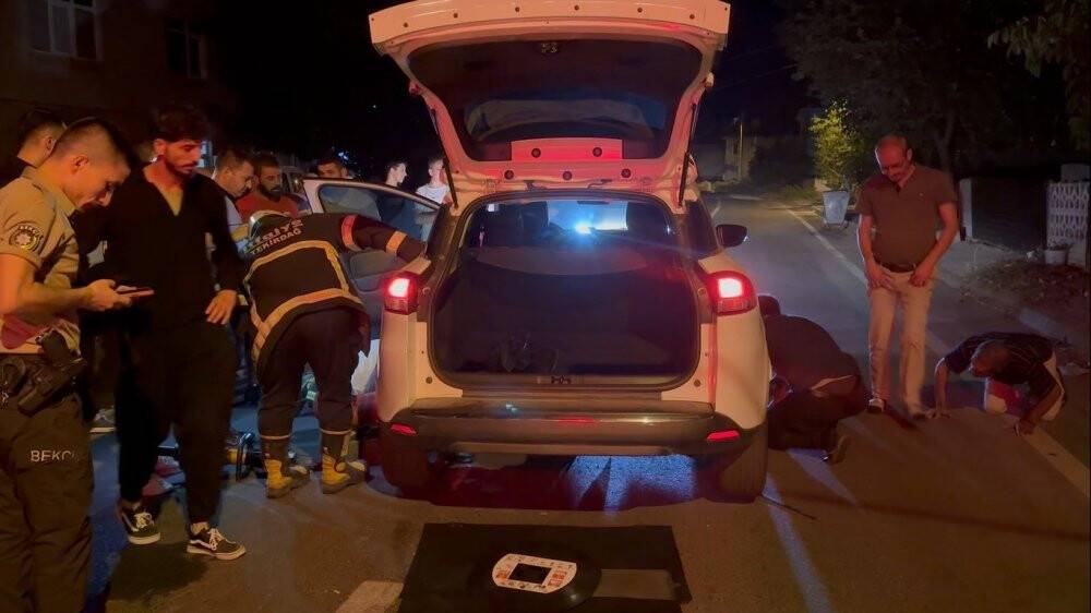 Bisikletli çocuk aracın altında kaldı
