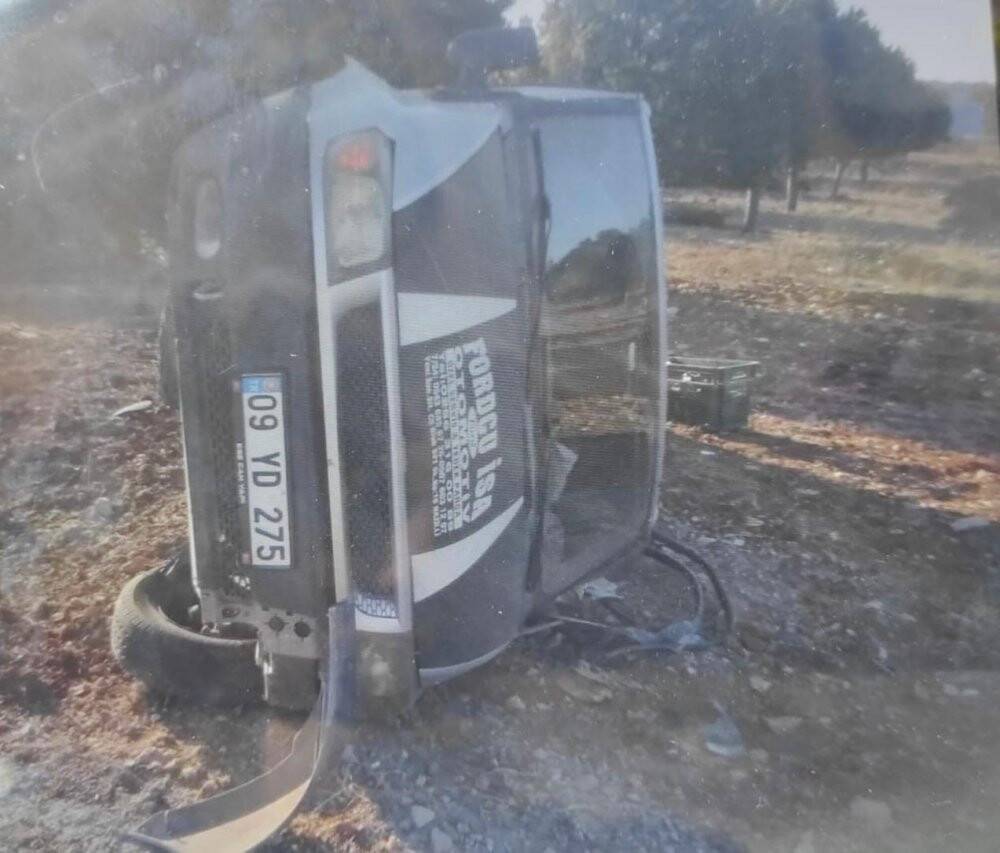 İşçi aracı takla attı: 1 ölü