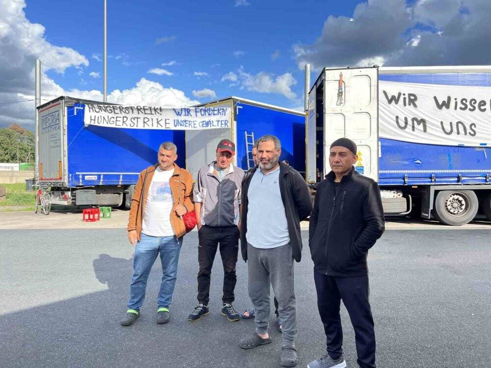 Almanya’da maaşlarını alamayan şoförler açlık grevine gitti - Aralarında Türk de var!