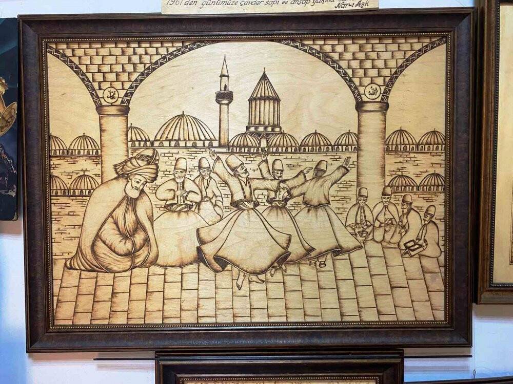 Konya'da ahşap yakma sanatının 56 yıllık ustası: Zeki Tuğyan