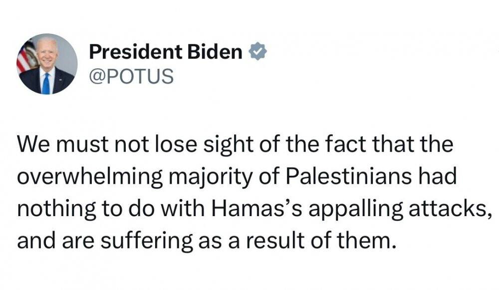 Biden: “Filistinlilerin acı çektiği gerçeğini gözden kaçırmamalıyız”