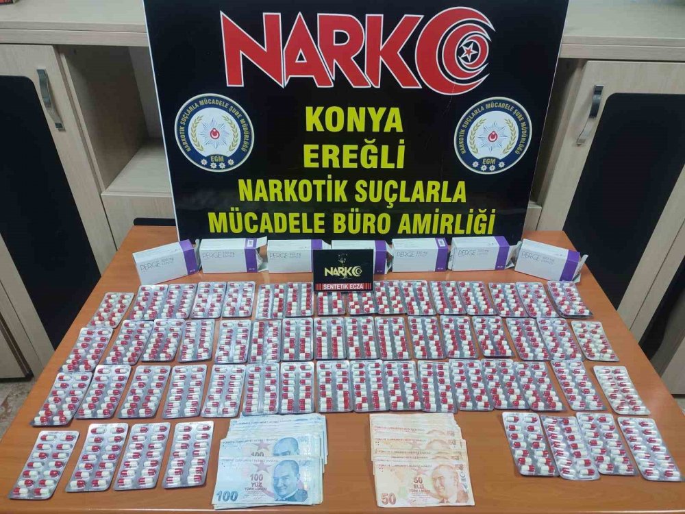 Konya’da uyuşturucu nakleden ve ticaretini yapan kişi ve gruplara operasyon:3 tutuklama