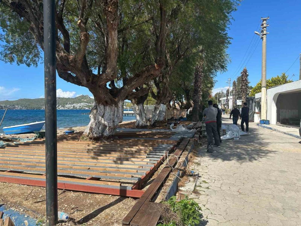 Halk plajını ele geçirme girişimi yıkımla son buldu