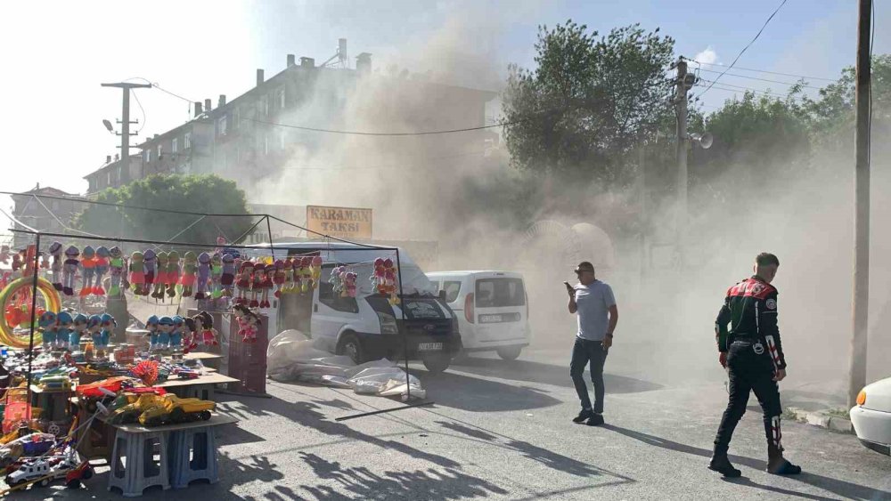 Karaman’da patlayan elektrik trafosu korkuttu
