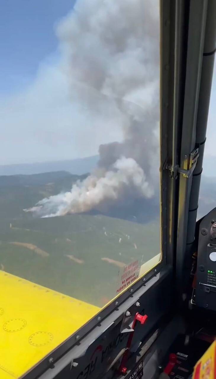 Bursa’daki yangının boyutu havadan görüntülendi