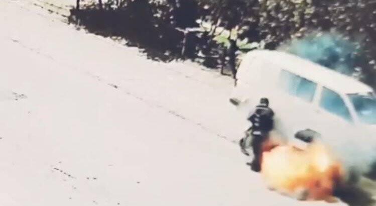 Elektrik bisiklet alev aldı